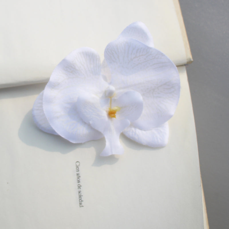 Cabezas de flores artificiales a granel 20 piezas cabezas de orquídeas mariposa Phalaenopsis para manualidades de pasteles al por mayor