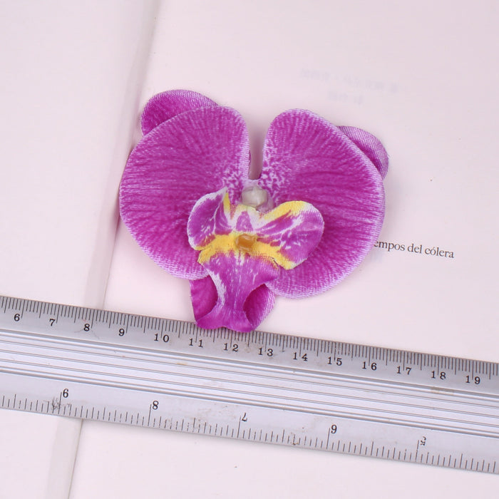 Cabezas de flores artificiales a granel 20 piezas cabezas de orquídeas mariposa Phalaenopsis para manualidades de pasteles al por mayor