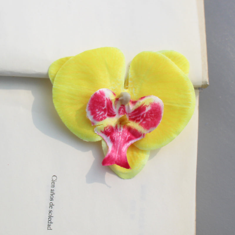 Cabezas de flores artificiales a granel 20 piezas cabezas de orquídeas mariposa Phalaenopsis para manualidades de pasteles al por mayor