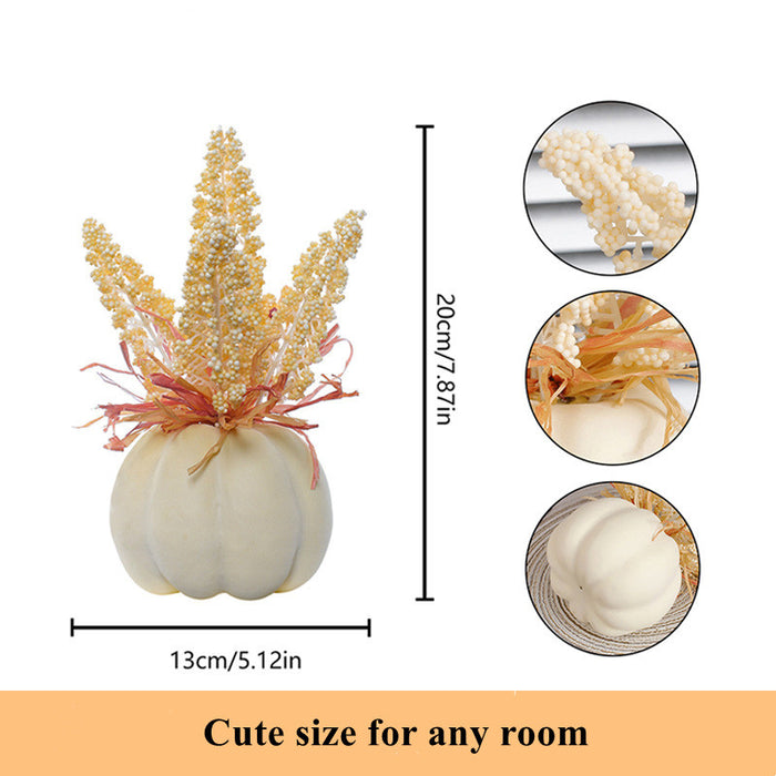 Bulk 10pcs Harvest Festival Ornaments Fake Pumpkin Flower Arrangements Wholesale