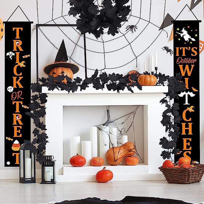 Bulk Black Halloween Garland Artificial Hanging Garland for Halloween Decorations Wholesale