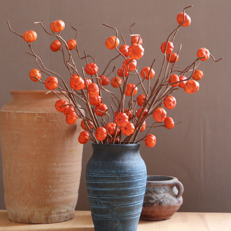 Lot de 10 branches de citrouille de 27,5 pouces en vrac, décoration d'automne pour la maison, Thanksgiving, vente en gros