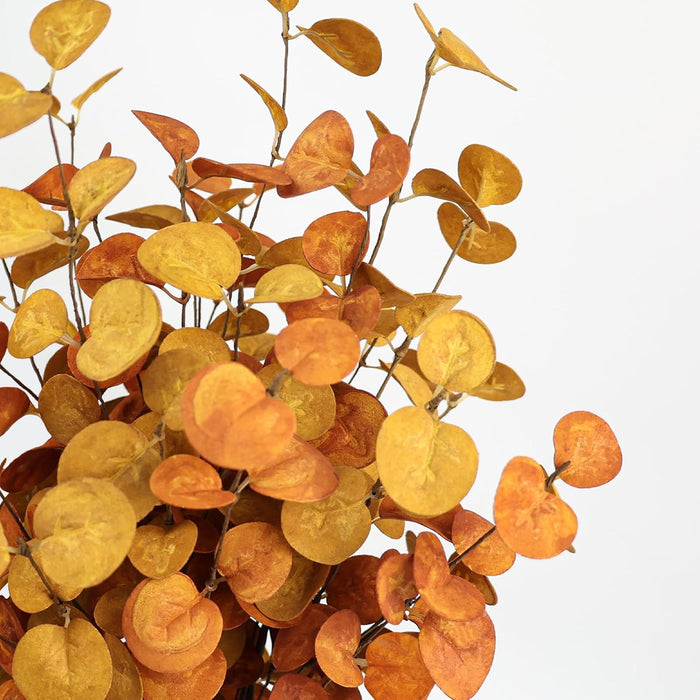 Bulk 5pcs Fall Decorations Artificial Eucalyptus Stems Botanicals Plants Autumn Decorations Wholesale