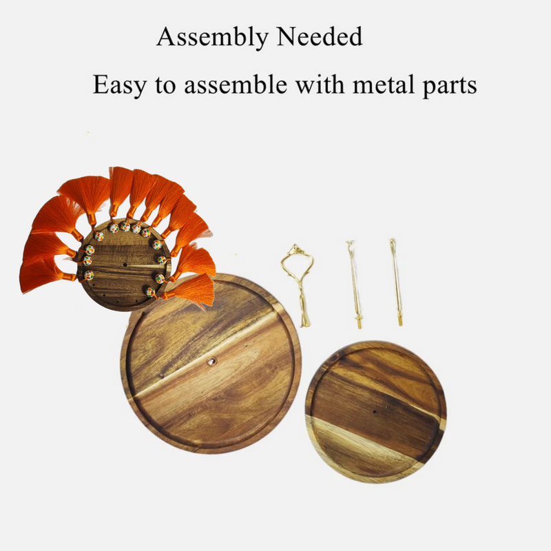 Plateau à étages en bois d'érable pour Thanksgiving - Décoration d'intérieur belle et fonctionnelle 