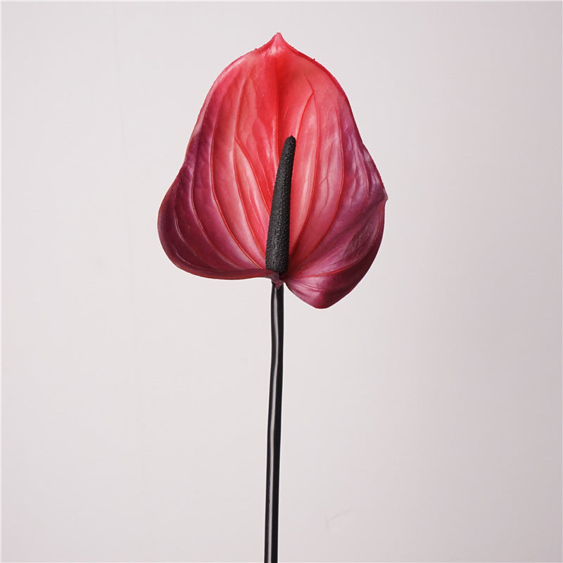 Premium 30" Real Touch Anthurium Stem - Lifelike Floral Arrangements for Weddings & Home Decor