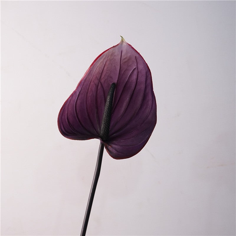 Premium 30" Real Touch Anthurium Stem - Lifelike Floral Arrangements for Weddings & Home Decor