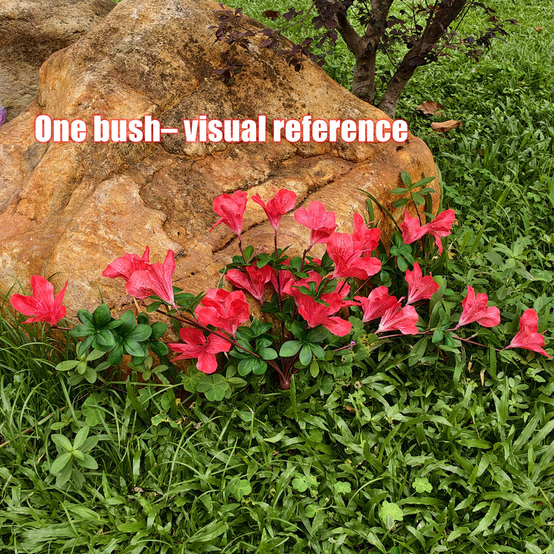 Bulk 2pcs Realistic Faux Azalea Hanging Flowers – UV Resistant & No Fade, Artificial Silk Blooms for Home, Garden, Balcony & Yard Wholesale