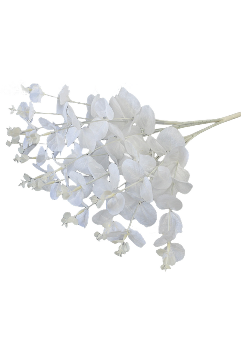 Buisson d'eucalyptus artificiel en vrac de 18 pouces, plantes noires, arrangements d'automne et d'hiver orange, vente en gros