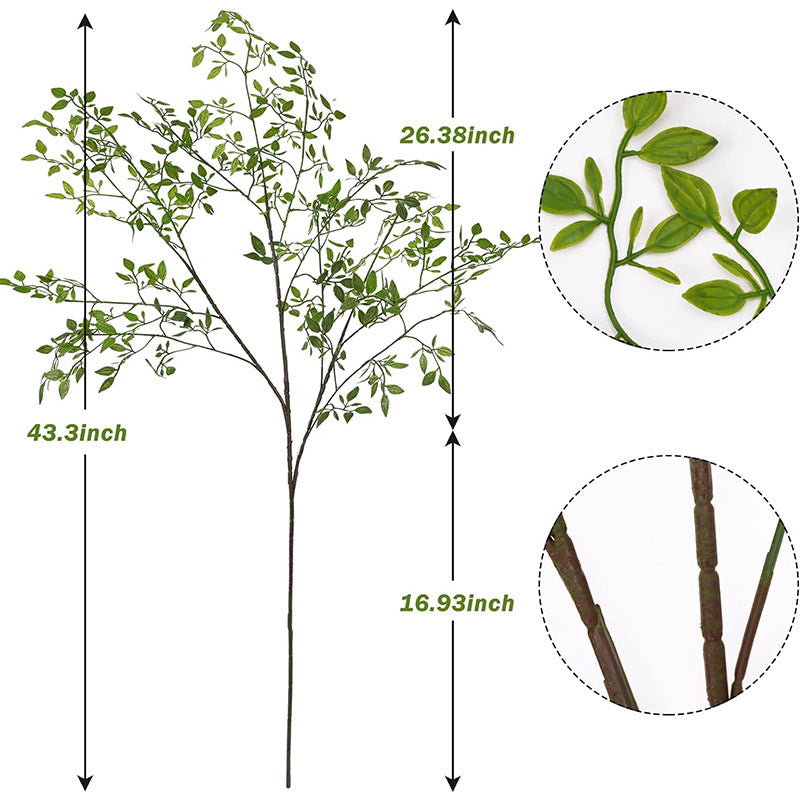 Bulk 43" Extra Long Faux Greenery Stems Artificial Plants Nandina Branches for Centerpieces Wholesale