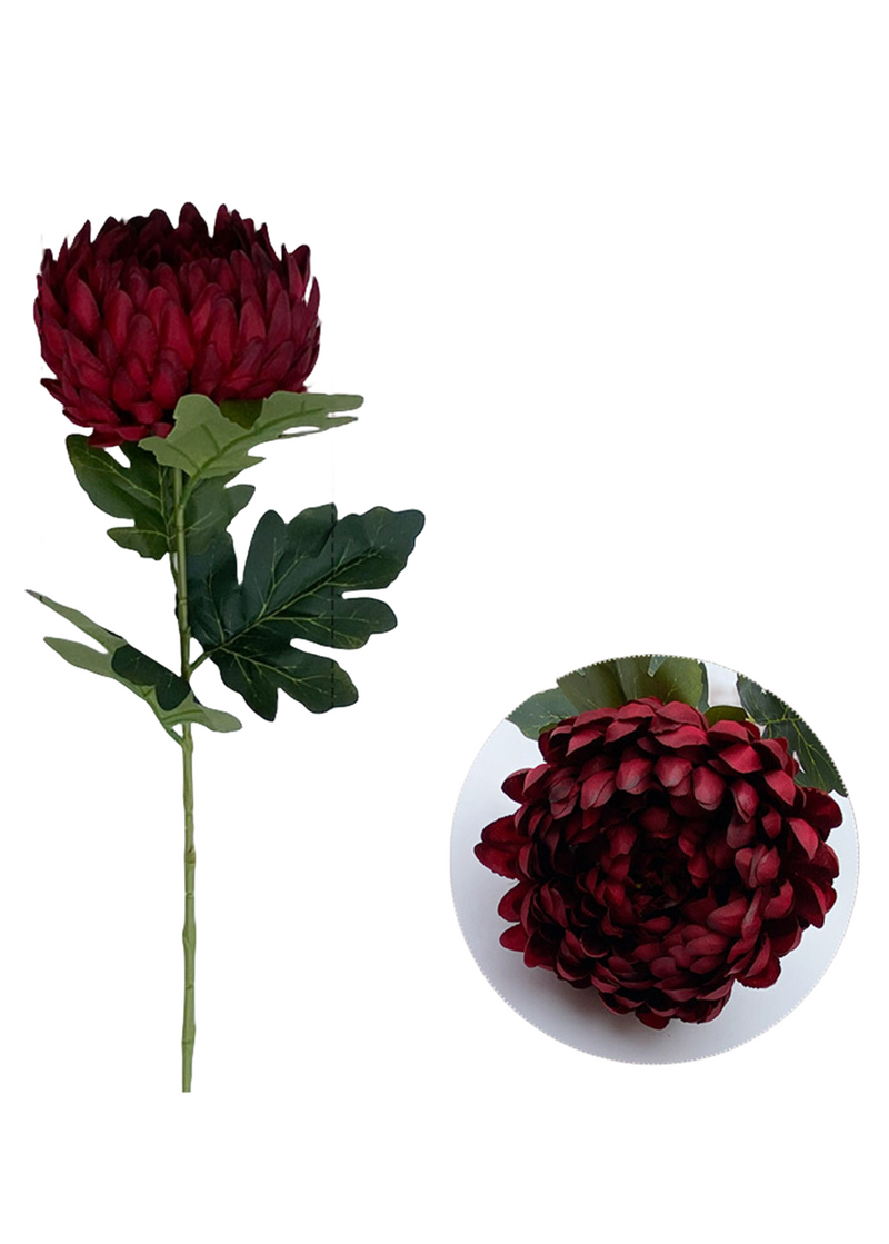 Lot de 5 tiges de bourgeons de fleurs artificielles Kiku, 14 couleurs, tiges de chrysanthème, fleurs d'automne, centre de table, vente en gros