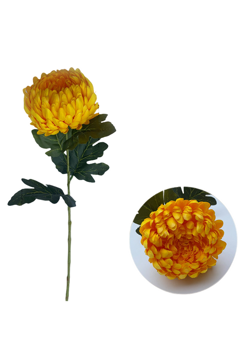 Bulk 5Pcs 14 Colors Faux Kiku Flower Buds Stems Chrysanthemum Stems Autumn Flowers Centerpiece Wholesale
