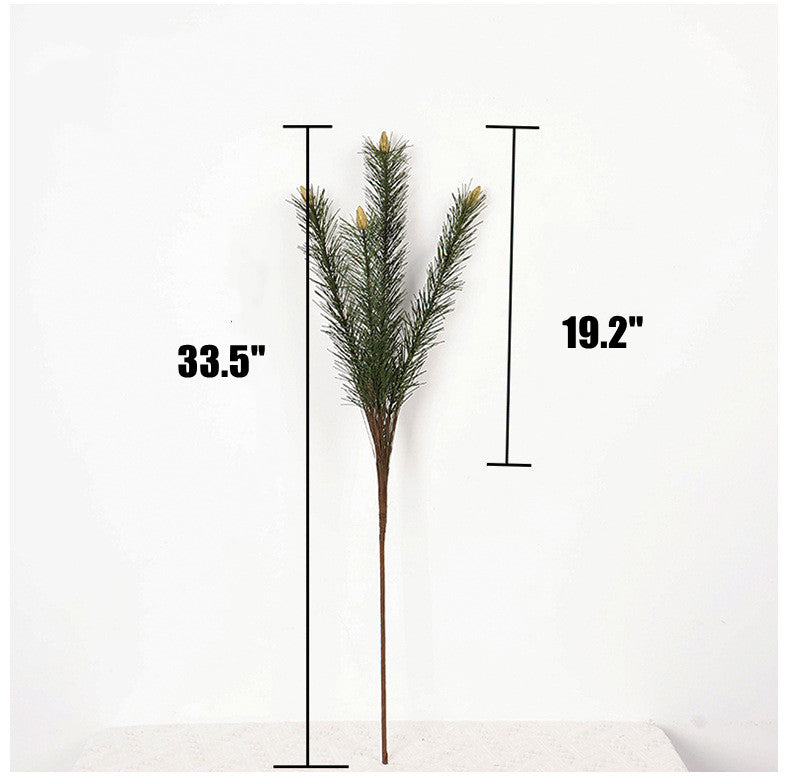 Bulk 33.46" Faux Pine Branches with Buds Winter Christmas Decor Wholesale