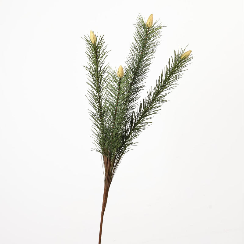 Bulk 33.46" Faux Pine Branches with Buds Winter Christmas Decor Wholesale