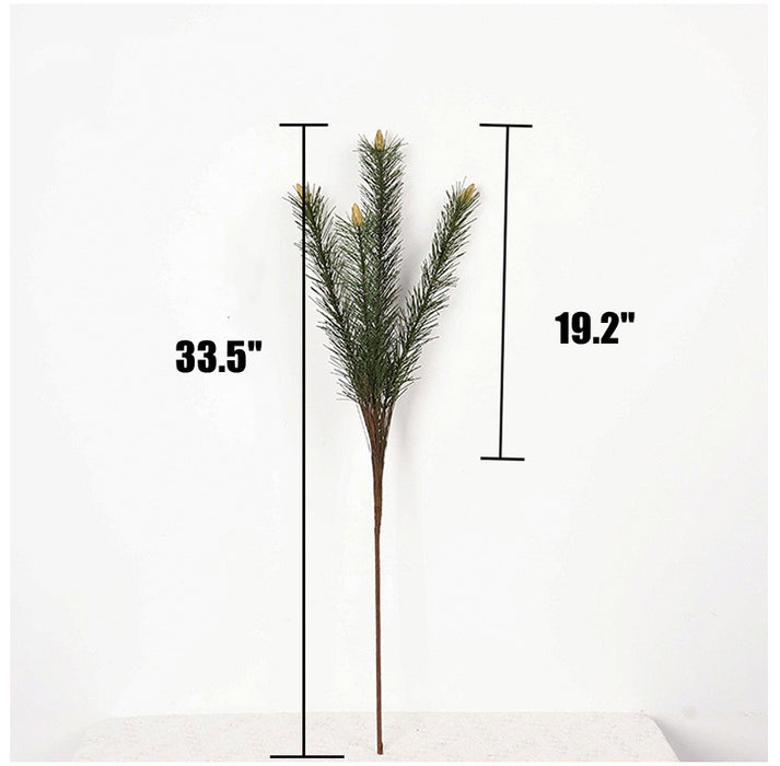 Bulk 33.46" Faux Pine Branches with Buds Winter Christmas Decor Wholesale