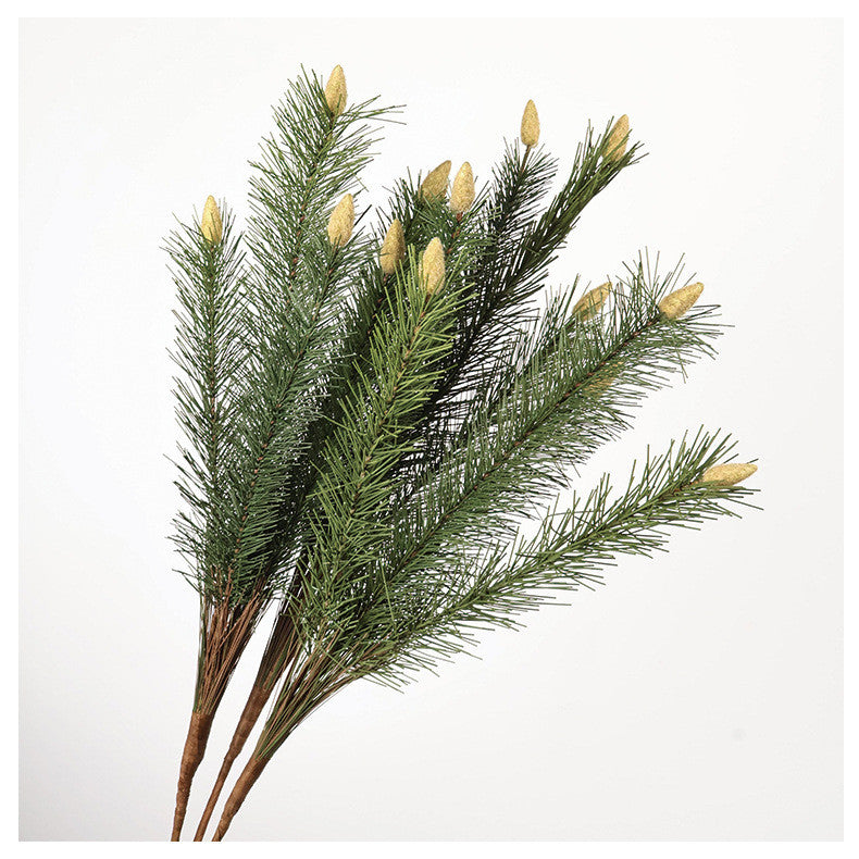 Bulk 33.46" Faux Pine Branches with Buds Winter Christmas Decor Wholesale