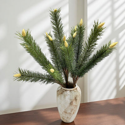 Bulk 33.46" Faux Pine Branches with Buds Winter Christmas Decor Wholesale