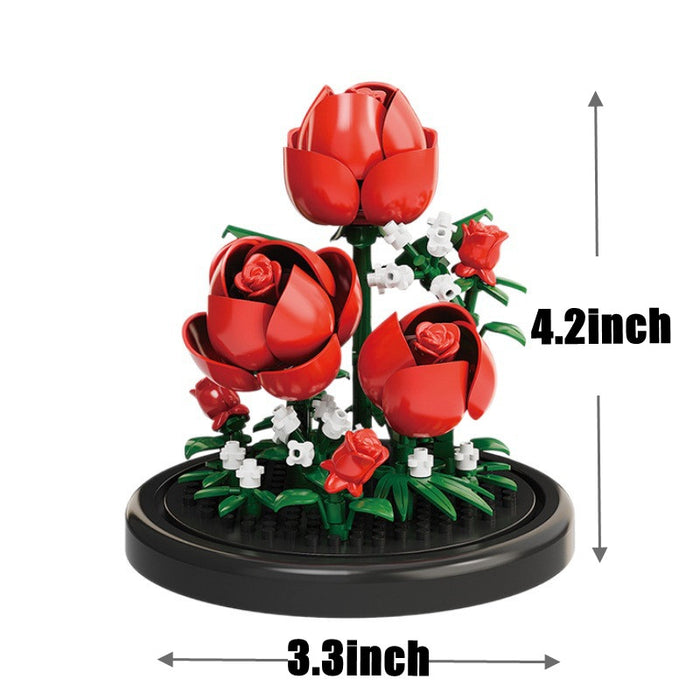 Bulk Flower Bouquet Building Set with Dome Birthday Gifts Botanical Collection Wholesale