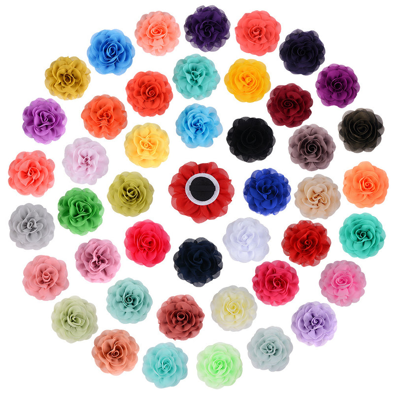 Lot de 40 nœuds papillon en fleurs artificielles pour animaux de compagnie, colliers, fleurs pour mariage, costume d'animal de compagnie, vente en gros