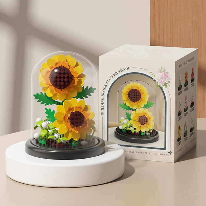 Bulk Flower Bouquet Building Set with Dome Birthday Gifts Botanical Collection Wholesale