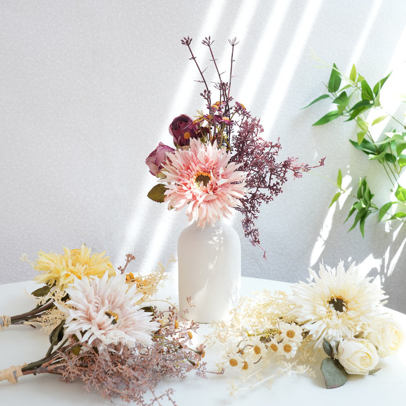 Bulk 12.5" Small Artificial Flower Bouquets for Fall Decor Wholesale