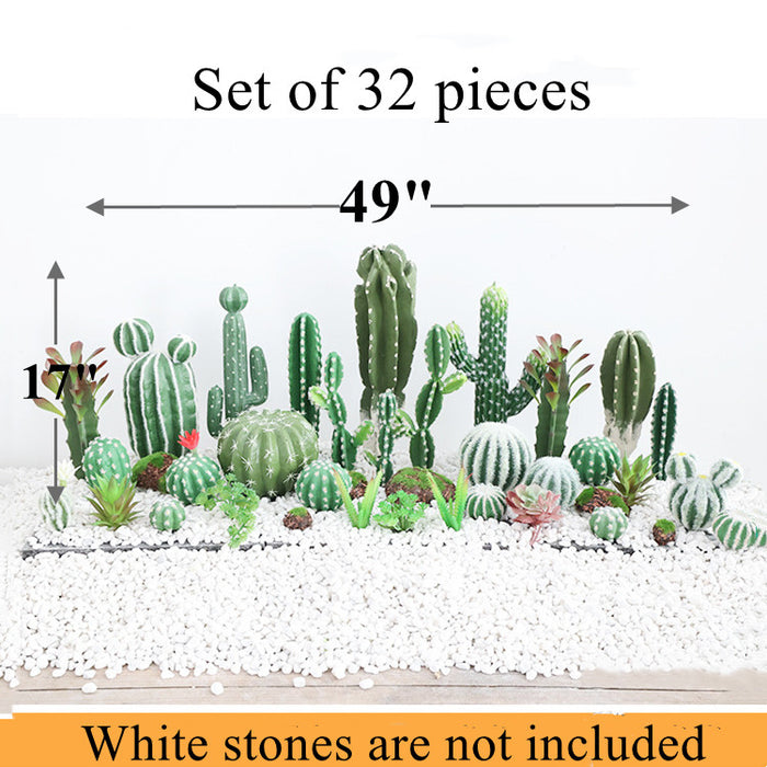 Bulk Set of Cactus Stems Landscaping Faux Succulents Plants Wholesale