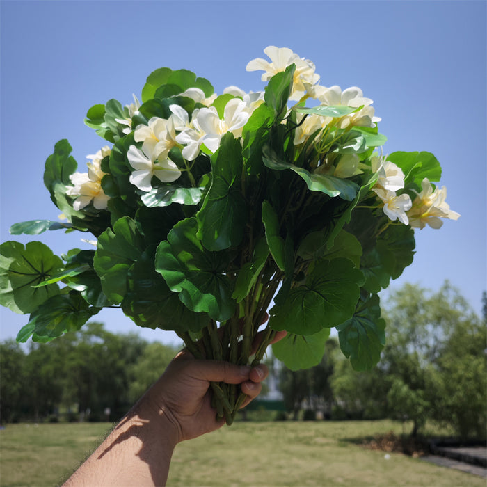 A granel 8 paquetes de flores de arbusto de geranio para arbustos al aire libre resistentes a los rayos UV al por mayor 