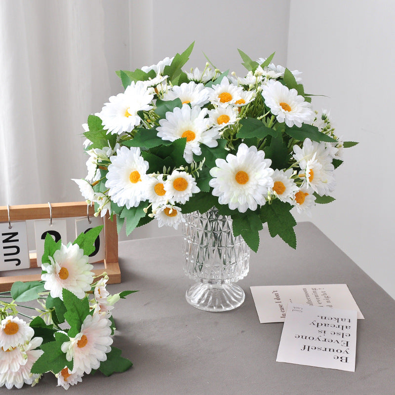 Bulk 11.8" Gerbera Bush Bouquet Faux Silk Flowers Arrangement Wholesale