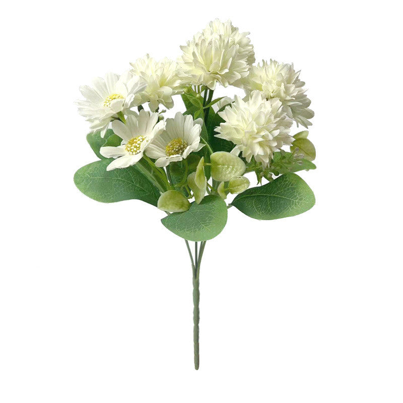 Bulk 11.8" Gerbera Bush Mixed Kiku Silk Flowers Bouquet Artificial Floral Arrangements Wholesale