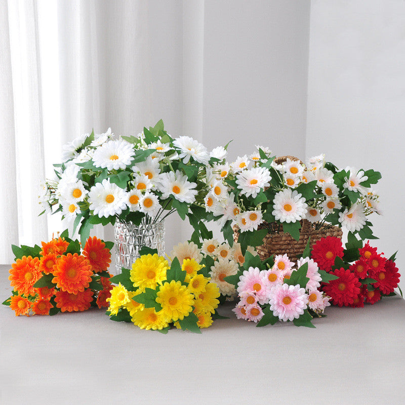 Bulk 11.8" Gerbera Bush Bouquet Faux Silk Flowers Arrangement Wholesale