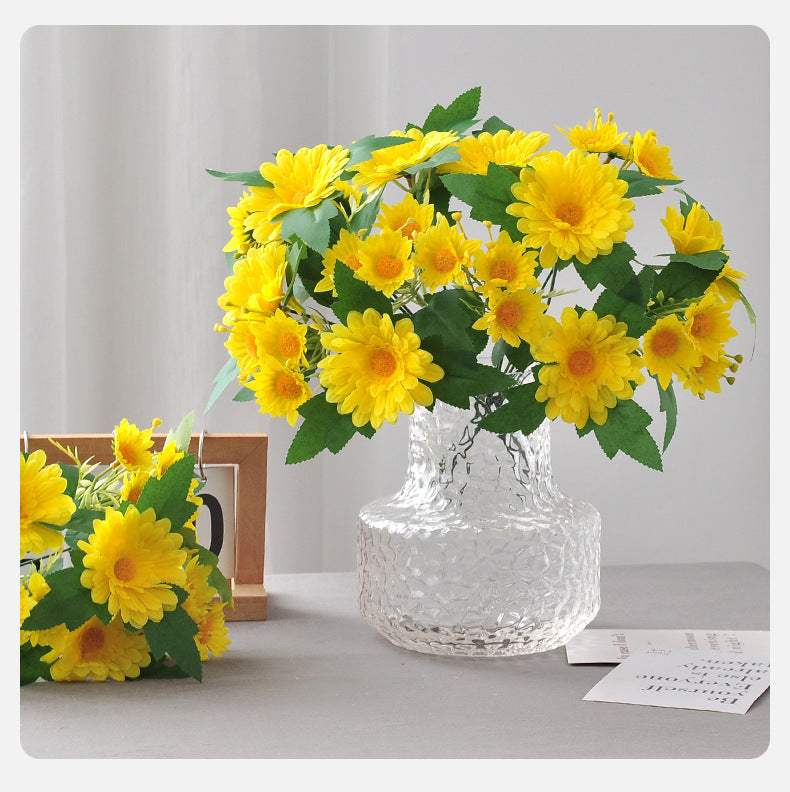 Bulk 11.8" Gerbera Bush Bouquet Faux Silk Flowers Arrangement Wholesale