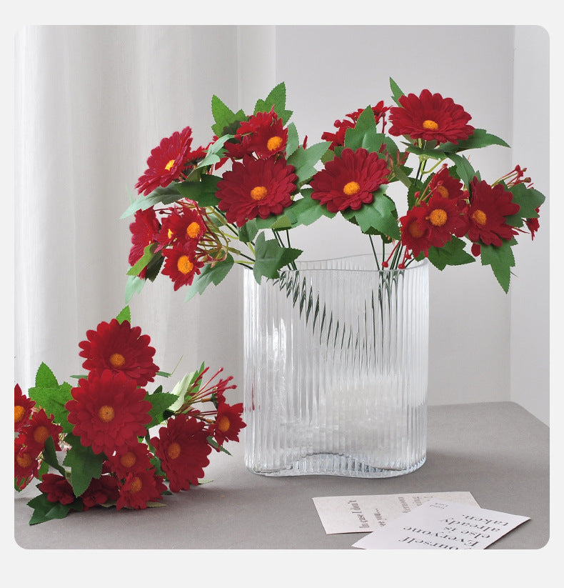 Bulk 11.8" Gerbera Bush Bouquet Faux Silk Flowers Arrangement Wholesale