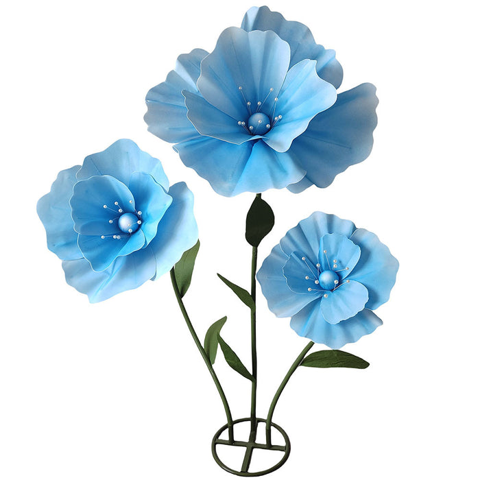 Bulk 62 inches Tall Assembled Giant Artificial Poppy Flowers for Wedding Party Decoration Wholesale