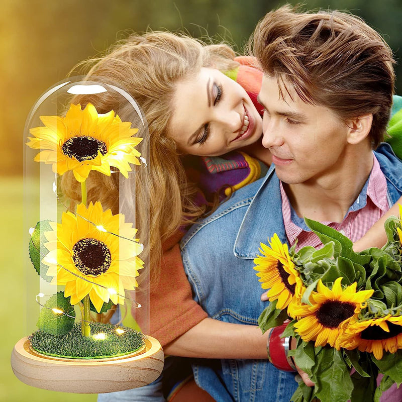 Bulk Gifts for Women Sunflowers Led Glass Flowers for Her Wholesale