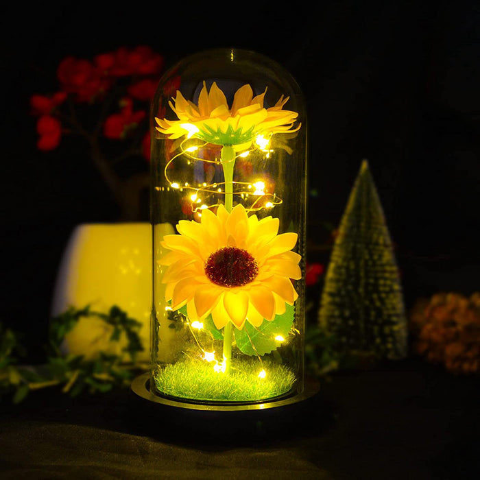 Bulk Gifts for Women Sunflowers Led Glass Flowers for Her Wholesale