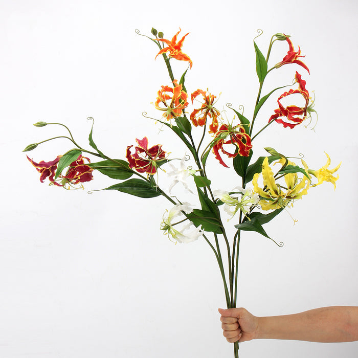 Bulk 29.5 inches Tall Gloriosa Lily Spray Stems Gloriosa Superba Flowers Wholesale