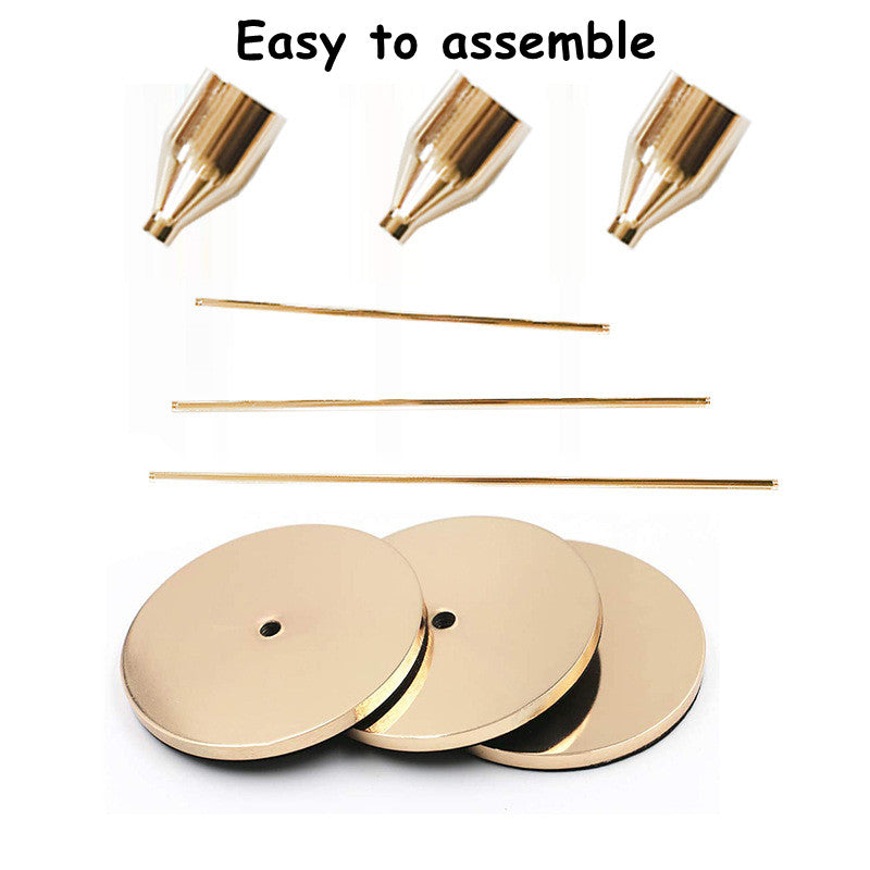 Bulk 3pcs Gold Candle Holder for Wedding Table Centerpiece Brass Tapered Candlestick Holders for Wedding Dinning Table Mantle Decor Wholesale