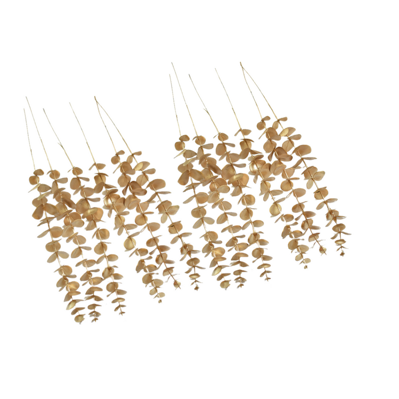 Lot de 12 feuilles d'eucalyptus artificielles en vrac, tiges, branches, toucher réel, décoration de verdure pour composition florale, bouquets de mariage, centre de table, vente en gros 