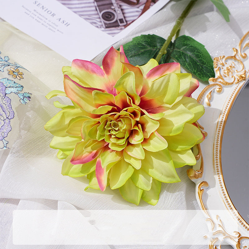 Fleurs artificielles en soie avec tige de dahlia de 24 po en vrac, plantes d'automne, compositions florales en gros