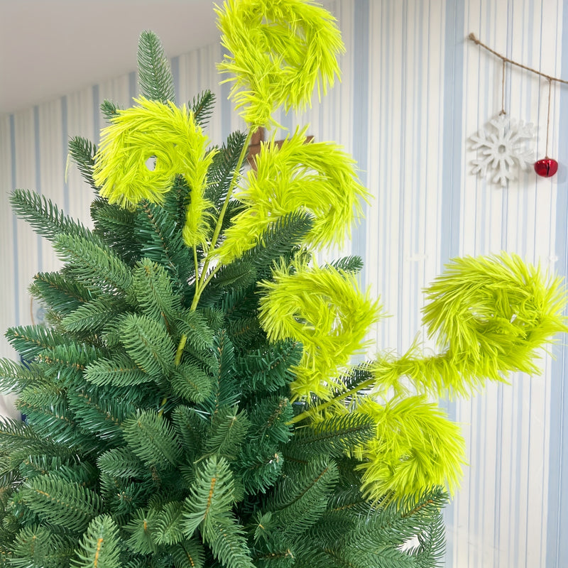 Tiges de pulvérisation de Noël en fourrure verte en vrac pour couronne d'arbre, artisanat, remplissage de vase, vente en gros