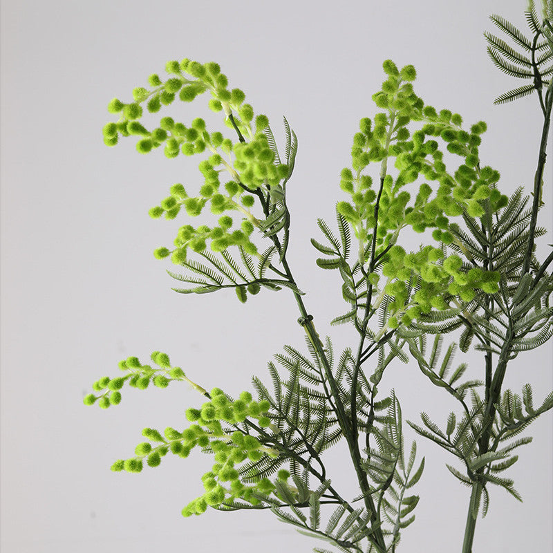 Tiges de mimosa en vrac de 34 pouces, branches de fleurs de mimosa artificielles, feuillage à longues tiges, vente en gros