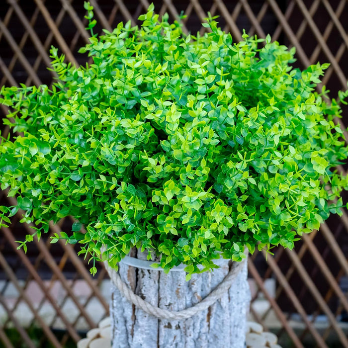 Bulk 18Pcs Artificial Greenery Plants Boxwood UV Resistant Shrubs for Outdoors Hanging Planters Garden Verandah  Wholesale