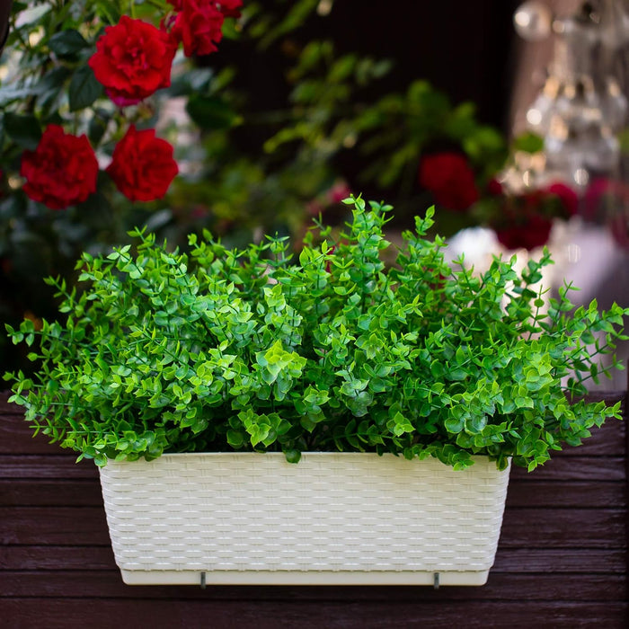 Clearance Bulk 8 Bundles Boxwood Bush UV Resistant Shrubs Artificial Greenery Plants for Outdoors Wholesale