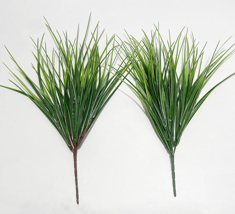 Bulk 19.6" UV Resistant Greenery Grass Artificial Plants Bush for Outdoors Wholesale