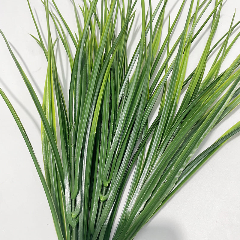 Bulk 19.6" UV Resistant Greenery Grass Artificial Plants Bush for Outdoors Wholesale