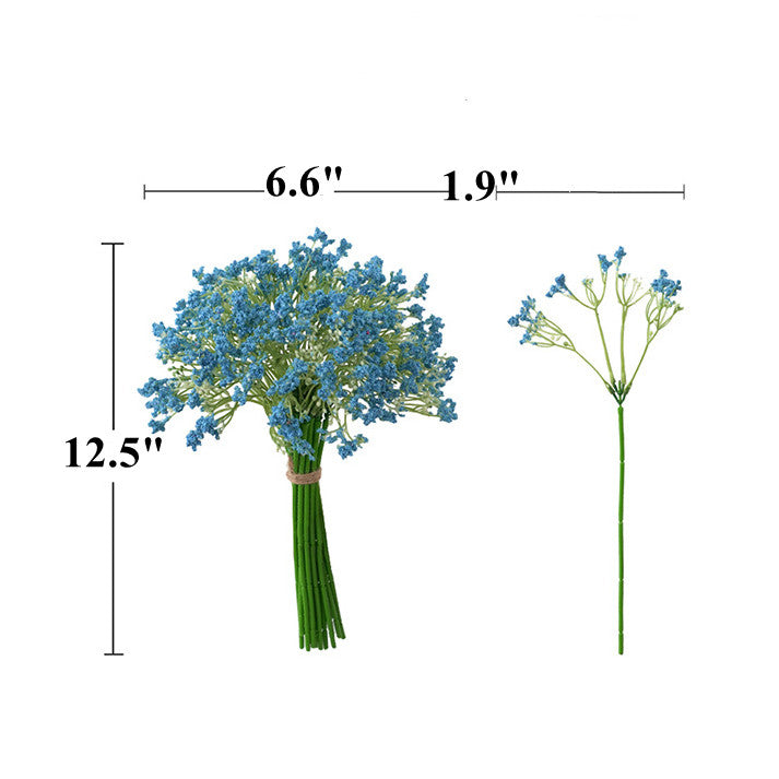 Lot de 16 gypsophiles artificielles en vrac de 12 pouces, fleurs blanches en spray pour mariage, vente en gros 