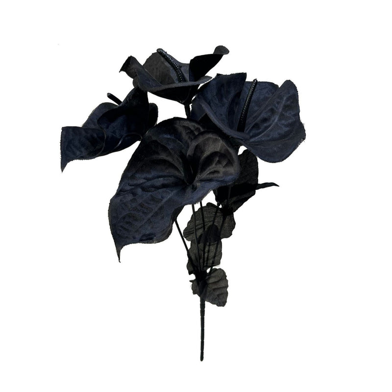 Bulk 13.4" Halloween Artificial Anthurium Flowers Bush Bouquet - Halloween Decor, Faux Flower Arrangement for Spooky Season