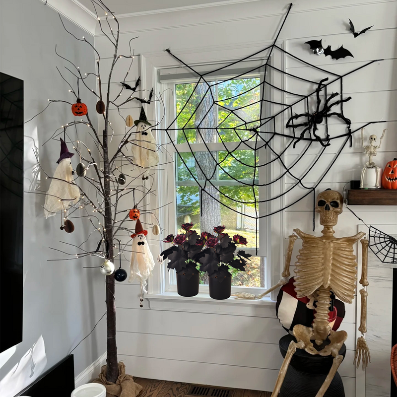 Bulk 14" Halloween Silk Roses Great for Floral Arrangements, Spooky Halloween Displays & Gothic-Style Decor Wholesale