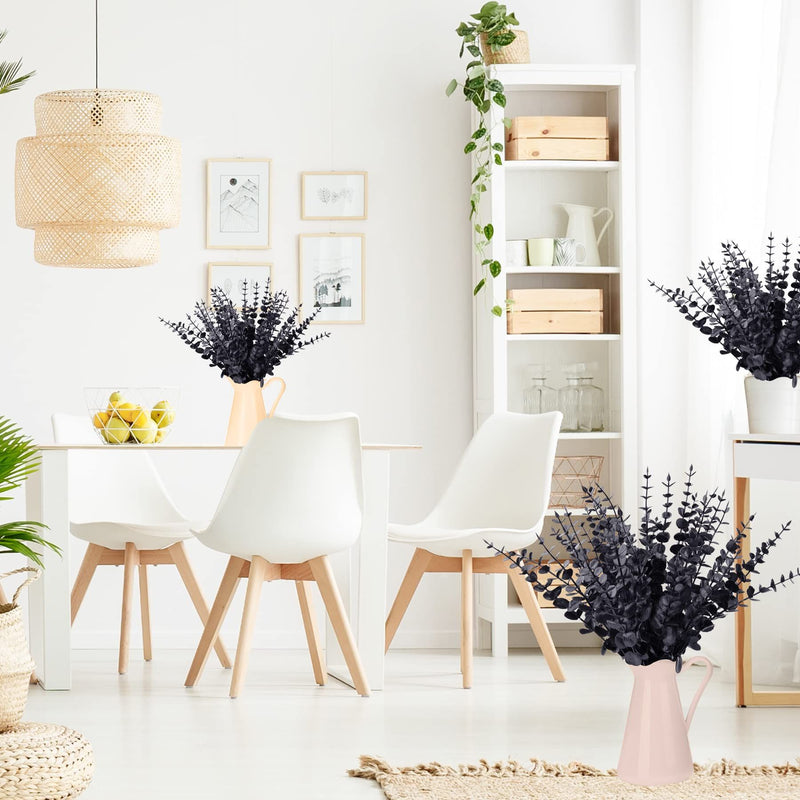 Clearance Bulk 12pcs Halloween Eucalyptus Stems Artificial Black Plants Purple Orange Stems Wholesale