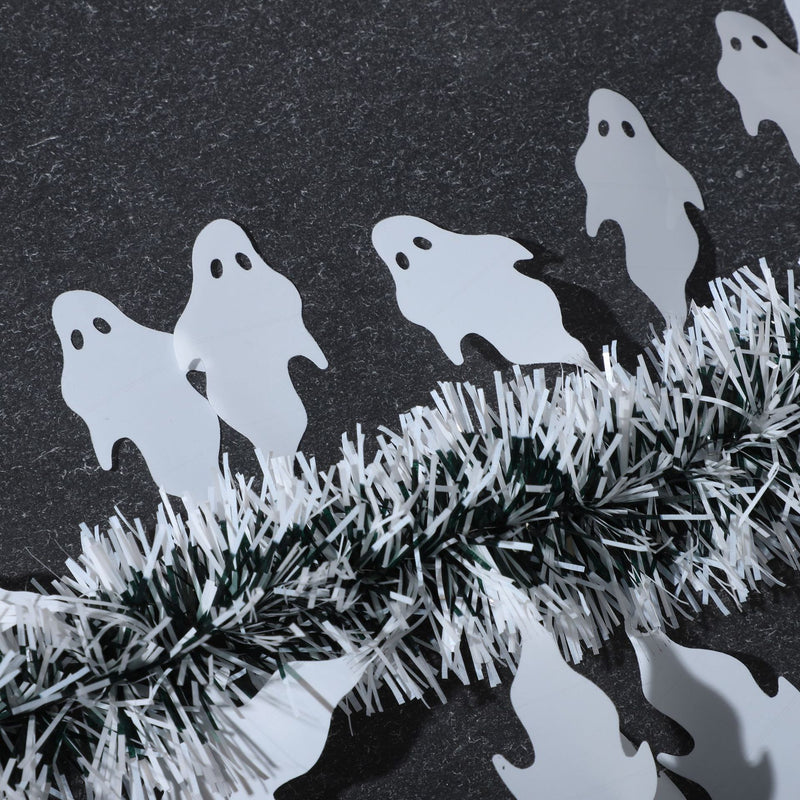 Bulk 50Pcs 300FT Halloween Ghost Spider Pumpkin Tinsel Garland Metallic Shiny Twist Garland Hanging Wholesale