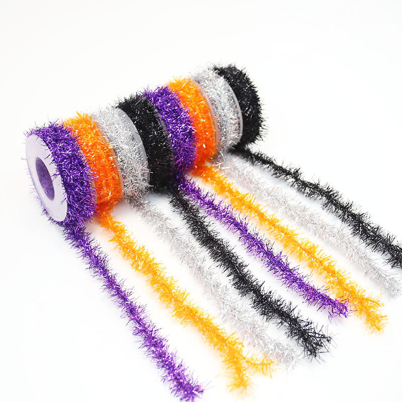 Bulk 8.8Ft Halloween Tinsel Roll Garland Shiny Twist Garland Hanging Wholesale